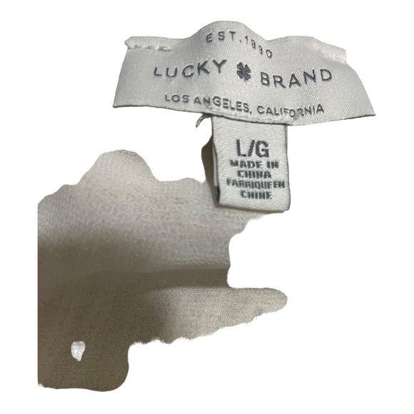 Lucky brand womens knit with silk undershirt sweater size Large ivory color - Picture 9 of 10